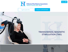 Tablet Screenshot of folsompsychiatryassociates.com